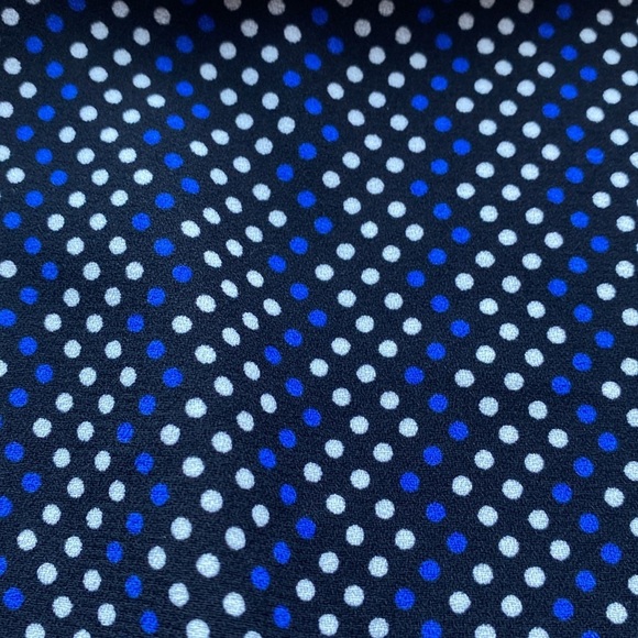 Talbots Women Blue Cream Polka Dot Blouse - Picture 8 of 8